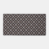 Geometrisches Muster in Schwarz und Braun Schreibtischunterlage (Vorderseite)