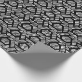 geometrisches Muster in Schwarzweiß Geschenkpapier (Ecke)