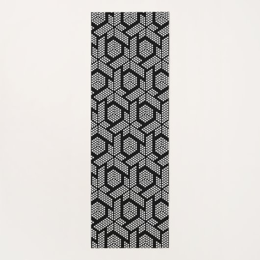 geometrisches Muster in Schwarzweiß Yogamatte (Rückseite)