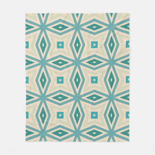 Geometrisches Muster in Vintagen Farben Fleecedecke (Vorderseite)