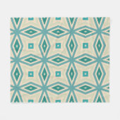 Geometrisches Muster in Vintagen Farben Fleecedecke (Vorderseite (Horizontal))