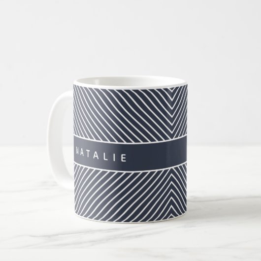 geometrisches Muster, initial/monogramm Kaffeetasse (Vorderseite Links)