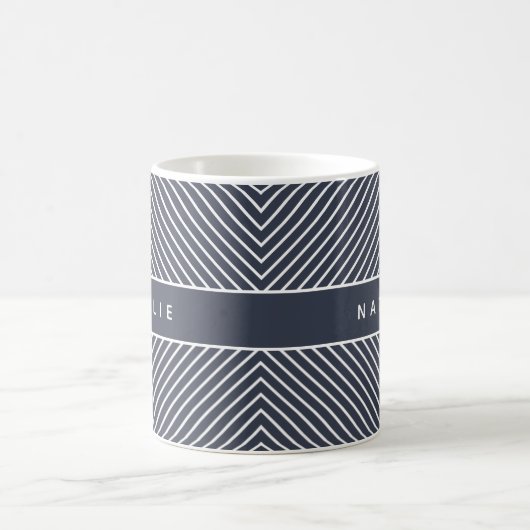 geometrisches Muster, initial/monogramm Kaffeetasse (Mittel)