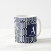 geometrisches Muster, initial/monogramm Kaffeetasse (VorderseiteRechts)
