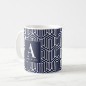 geometrisches Muster, initial/monogramm Kaffeetasse (Vorderseite Links)
