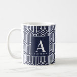 geometrisches Muster, initial/monogramm Kaffeetasse<br><div class="desc">Geometrisches Muster für die erste / monogramm-Struktur. Ändern Sie die Hintergrundfarbe,  um sie anzupassen.</div>