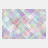 Geometrisches Muster | Irisierender Diamantschliff Geschenkpapier Set (Vorderseite 2)