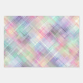 Geometrisches Muster | Irisierender Diamantschliff Geschenkpapier Set (Vorderseite)