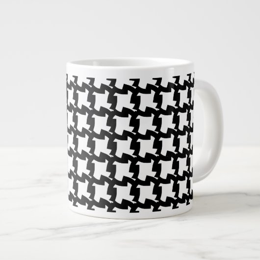Geometrisches Muster Jumbo-Tasse (Vorderseite Rechts)