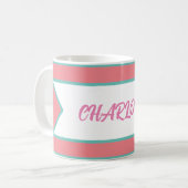 Geometrisches Muster Kaffeetasse (Vorderseite Links)