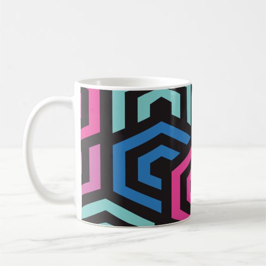 Geometrisches Muster Kaffeetasse (Links)