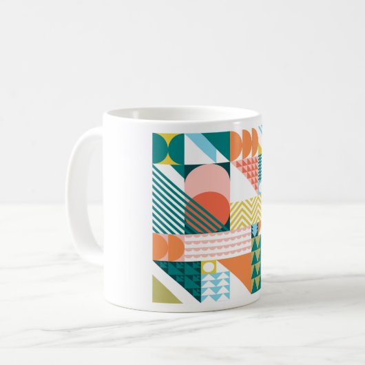 Geometrisches Muster Kaffeetasse (Vorderseite Links)