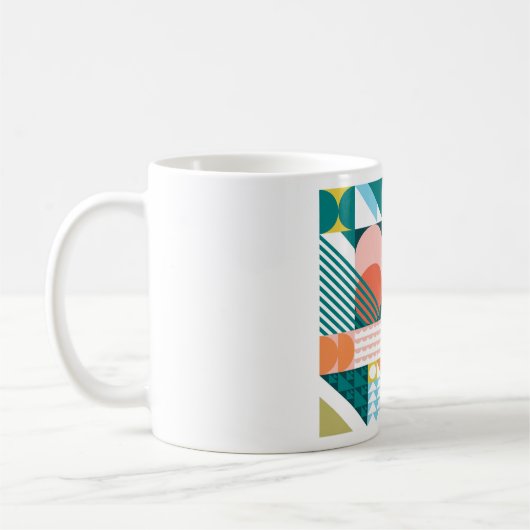 Geometrisches Muster Kaffeetasse (Links)