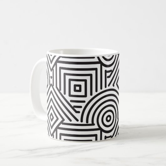 Geometrisches Muster Kaffeetasse (Vorderseite Links)