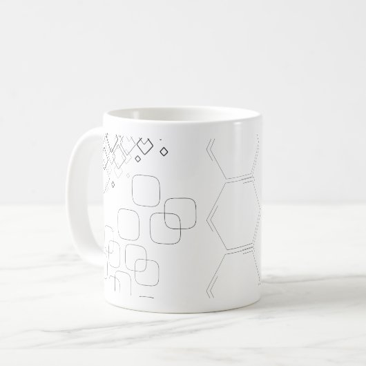 Geometrisches Muster Kaffeetasse (Vorderseite Links)