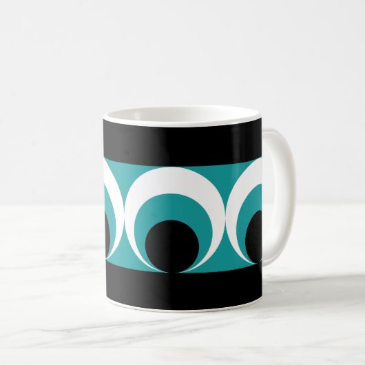 Geometrisches Muster Kaffeetasse (VorderseiteRechts)