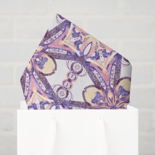 Geometrisches Muster - Keramik-Fliesenimitierung Seidenpapier (Geschenktüte)