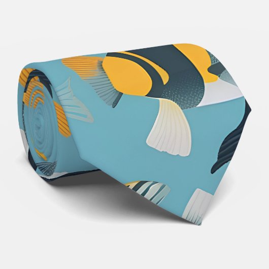 Geometrisches Muster Krawatte (Gerollt)