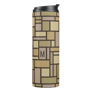 Geometrisches Muster, kundenspezifisch, monogramm Thermosbecher