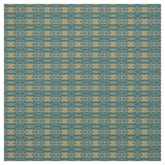 Geometrisches Muster Kupfer Türkis Stoff (Muster)