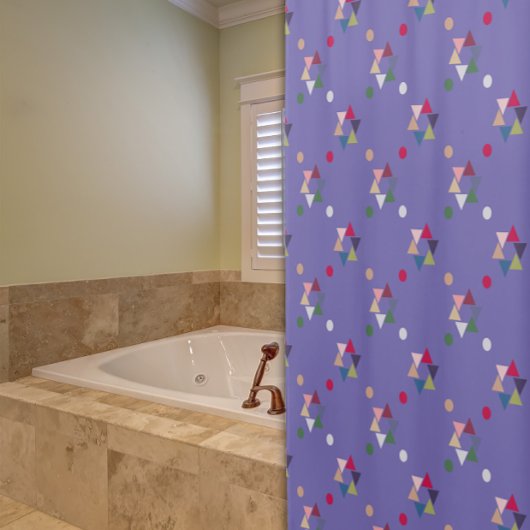 Geometrisches Muster Lavendel Duschvorhang