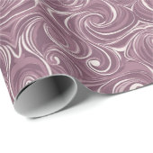 Geometrisches Muster | Lavendel-Swirbel Geschenkpapier (Rolleneckpunkt)