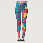 Geometrisches Muster Leggings (Vorderseite)