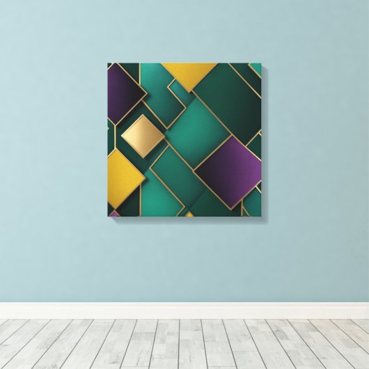 Geometrisches Muster Leinwanddruck (Insitu (Holzboden))