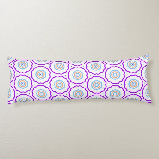 Geometrisches Muster leuchtend farbig Seitenschläferkissen (Rückseite)