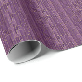 Geometrisches Muster | Lila Deco Bögen Geschenkpapier (Rolleneckpunkt)