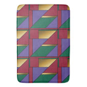Geometrisches Muster, Lila-grün Badematte (Vorderseite Vertikal)