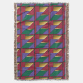 Geometrisches Muster, Lila-grün Decke (Vorderseite Vertikal)