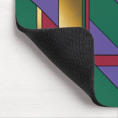 Geometrisches Muster, Lila-grün Mousepad (Ecke)