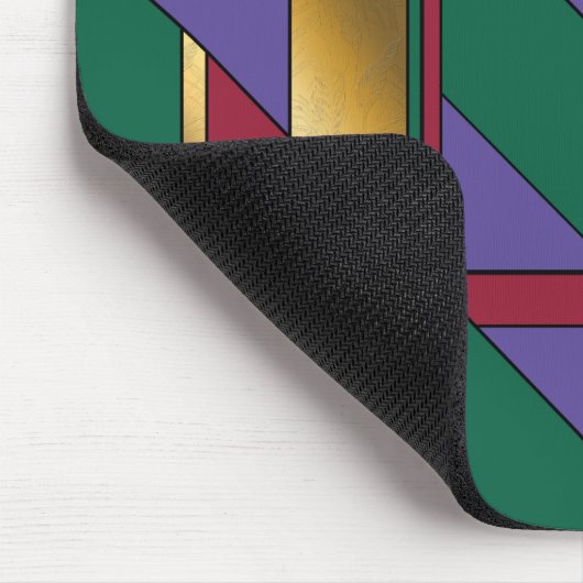 Geometrisches Muster, Lila-grün Mousepad (Ecke)