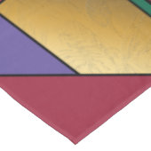 Geometrisches Muster, Lila-grün Tischdecke (Schrägansicht)