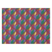 Geometrisches Muster, Lila-grün Tischdecke (Vorderseite (Horizontal))