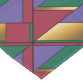 Geometrisches Muster, Lila-grün Tischdecke (Schrägansicht)