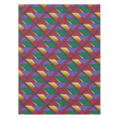 Geometrisches Muster, Lila-grün Tischdecke (Vorderseite)