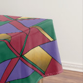 Geometrisches Muster, Lila-grün Tischdecke (Beispiel)