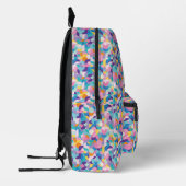 Geometrisches Muster lila und rosa Bedruckter Rucksack (Links)