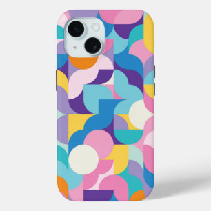 Geometrisches Muster lila und rosa Case-Mate iPhone Hülle