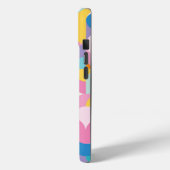 Geometrisches Muster lila und rosa Case-Mate iPhone Hülle (Rückseite / Links)