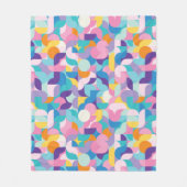 Geometrisches Muster lila und rosa Fleecedecke (Vorderseite)