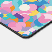 Geometrisches Muster lila und rosa Schreibtischunterlage (Ecke)