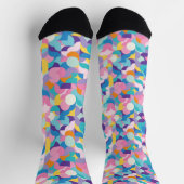 Geometrisches Muster lila und rosa Socken (Oben)