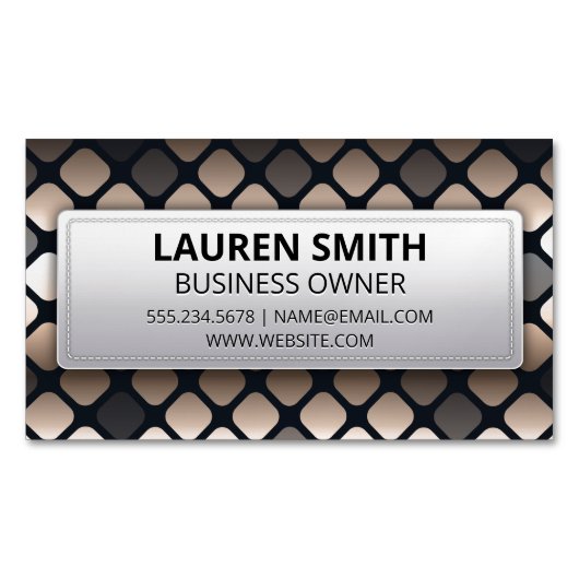 Geometrisches Muster Magnetische Visitenkarte (Vorderseite)