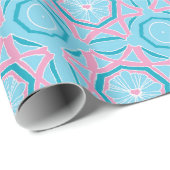 Geometrisches Muster marokkanisches Glossy Wrappin Geschenkpapier (Rolleneckpunkt)