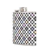 Geometrisches Muster, mehrfarbig Flachmann (Links)