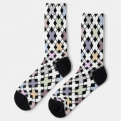 Geometrisches Muster, mehrfarbig Socken (Linkes Detail)