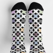 Geometrisches Muster, mehrfarbig Socken (Oben)